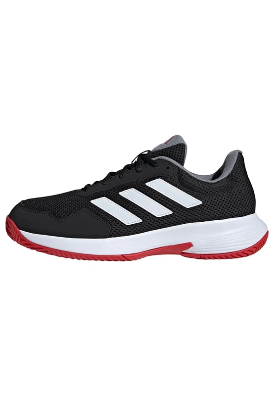 adidas Unisex Court Spec 2 Tennis Shoes, Core Black/Cloud White/Scarlet, 8.5 UK