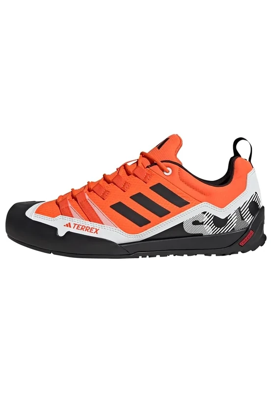 adidas Unisex Terrex Swift Solo 2.0 Hiking Shoes, Orange/Core Black/Crystal White, 11 UK