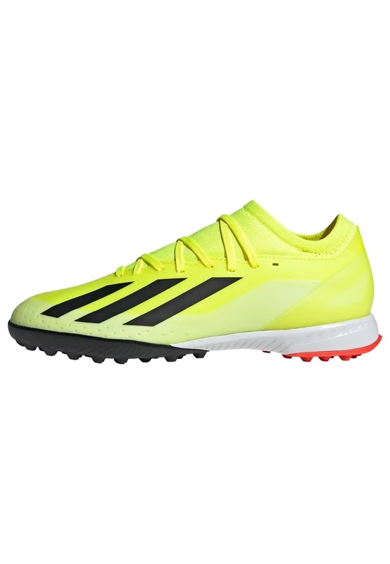 adidas Unisex X Crazyfast League Turf Boots, Solar Yellow/Core Black/Cloud White, 9.5 UK
