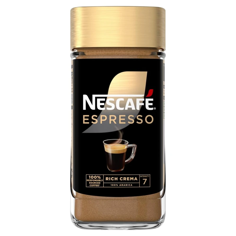 NESCAFÉ Espresso Instant Coffee, 100 Percent Arabica Rich Crema Premium Instant Espresso Coffee, 190g (Pack of 6)