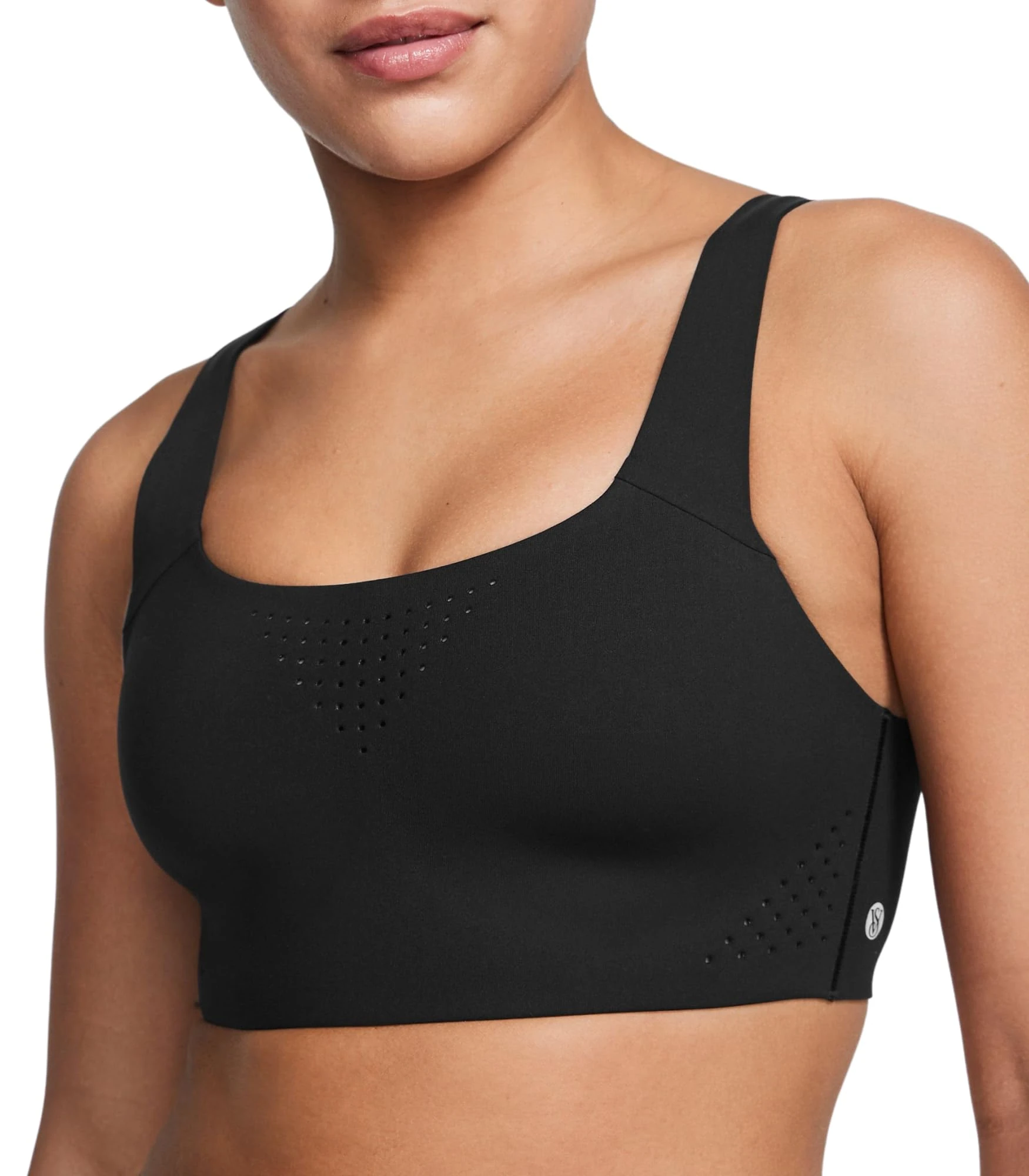 Victoria's Secret Women's VSX Featherweight Max Sports Bra, High Impact Wireless (32A-38DD), Black, 38C