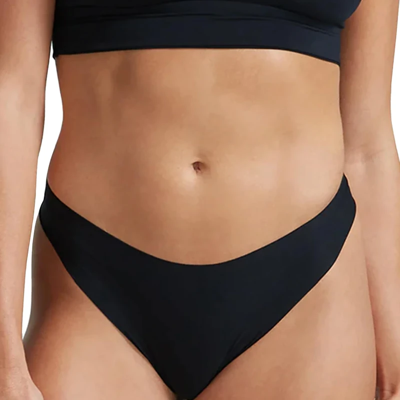 commando Women's Butter Mid Rise Thong, Midnight, 2X - Image 1