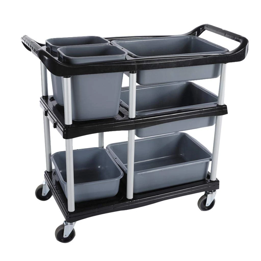 Multi-Function Mobile Dining Car Hotel Restaurant Collection Tableware Car Stainless Steel Trolley/A, Generic, b
