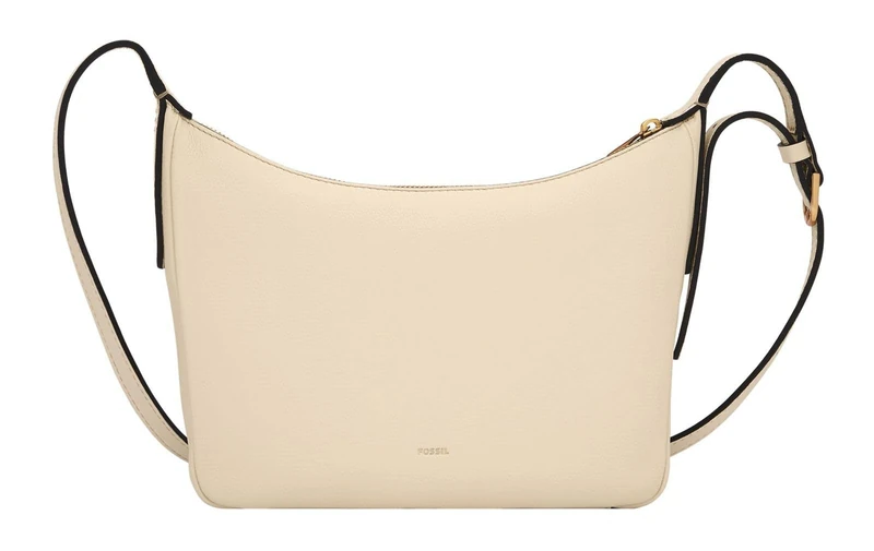 Fossil women's bag Cecilia small white leather crossbody bag, l: 25.4 cm, w: 4.4 cm, h: 17.1 cm, ZB1889105