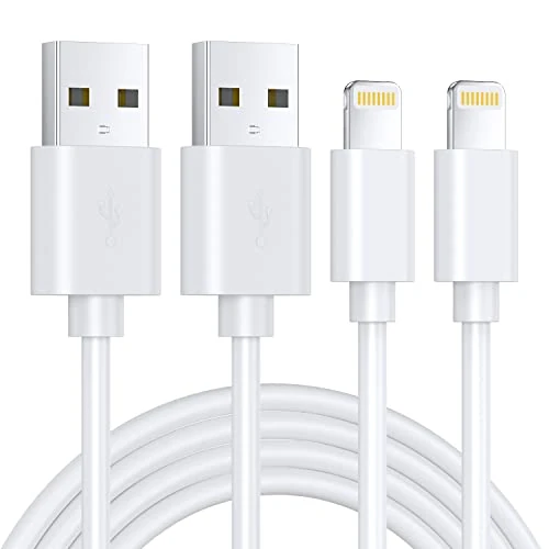3Pack iPhone Charger Cable 1M [Apple MFi Certified] Lightning to USB Cable Lead 6 Foot, 2.4A Fast Charging Cable for iPhone 14 13 12 11 Pro Max XS XR X 8 7 6 Plus 5, iPad and iPod