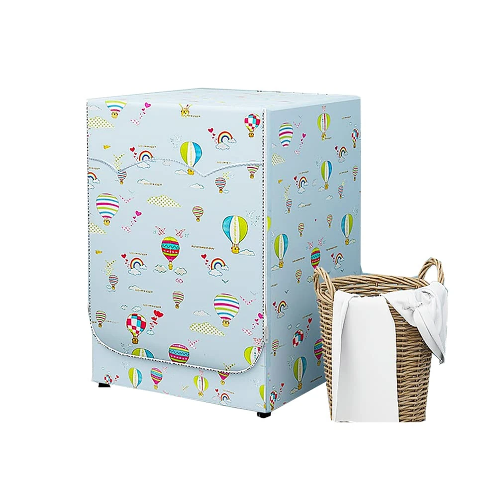 Odot Washer Dustproof Cover Front Load, Washing Machine Dryer Protector Sunscreen Waterproof Tumble Dryer Case Protective Cover for Most Front Loadi (rainbow clouds,XL)