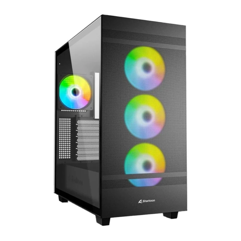 Sharkoon Rebel C50 RGB ATX PC Case - Black