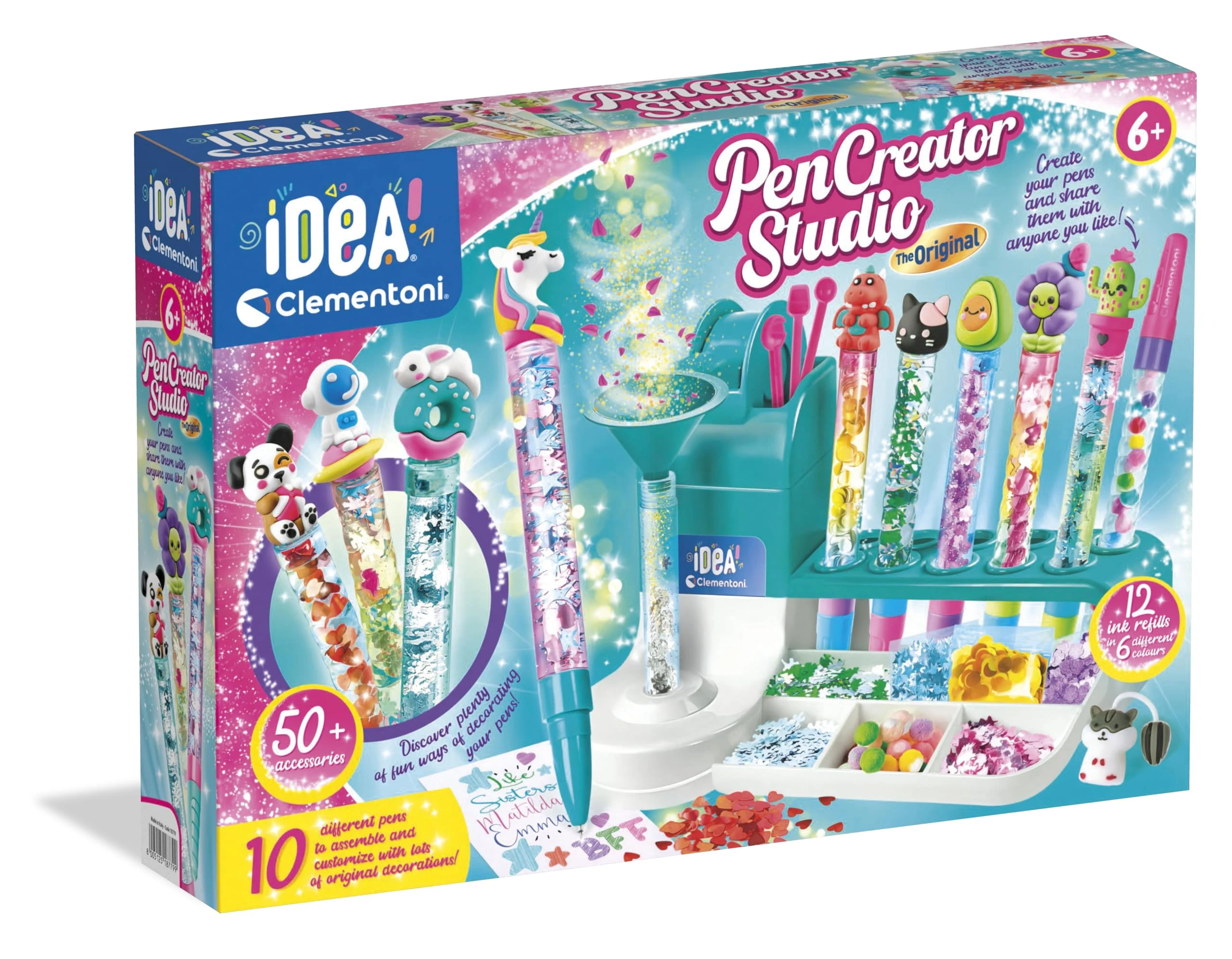 Clementoni- Pen Creator Studio: Personalised Pen Making Kit for Kids, Arts & Crafts (6+ Years)