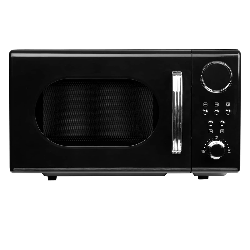 SIA FRM20BL 20L Retro Microwave, Black, 700W, Digital Timer, 2 Years Parts and Labour Guarantee