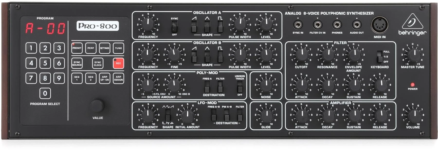 Behringer Analog Polyphonic Synthesizer PRO-800 Black