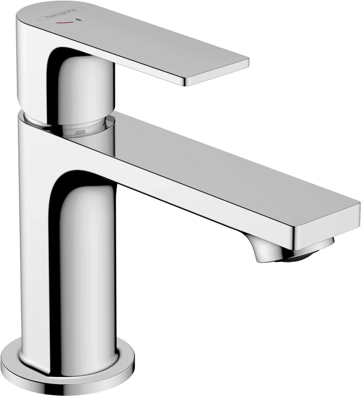 hansgrohe Rebris E - Bathroom tap with Metal pop-up Waste Set, Energy-Saving (CoolStart), Bathroom Sink tap with spout Height 84 mm, Basin Mixer tap Water-Saving (EcoSmart), Chrome, 72585000