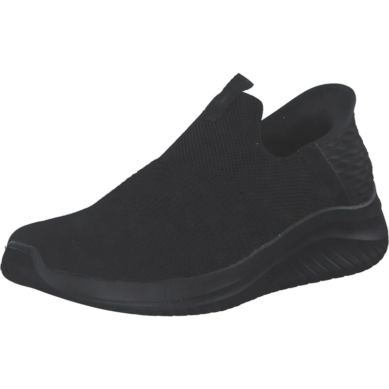 Skechers Boy's Ultra Flex 3.0 Smooth Step Sneakers, Black Textile/Black Trim, 6 UK Child