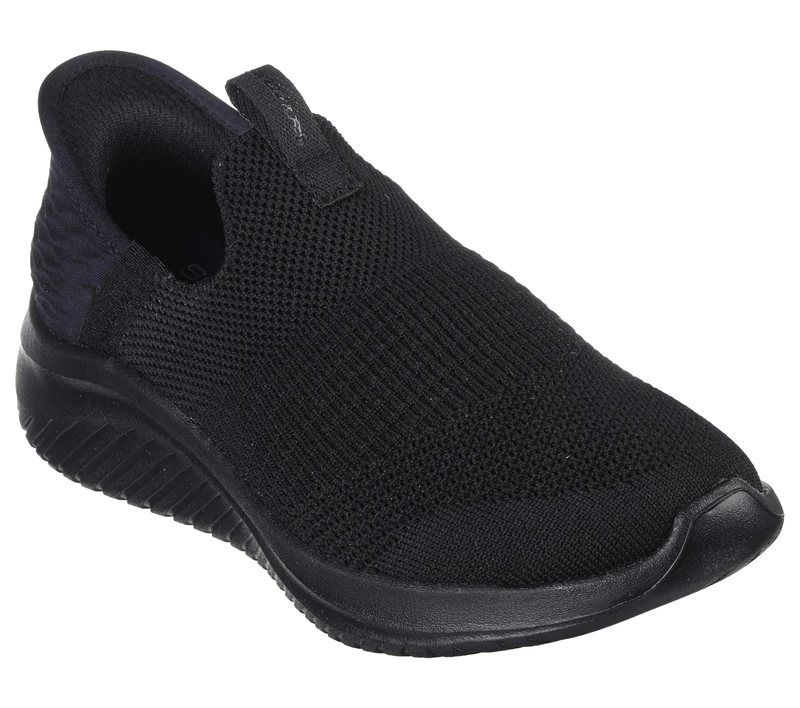 Skechers Boy's Ultra Flex 3.0 Smooth Step Sneakers, Black Textile/Black Trim, 10.5 UK Child