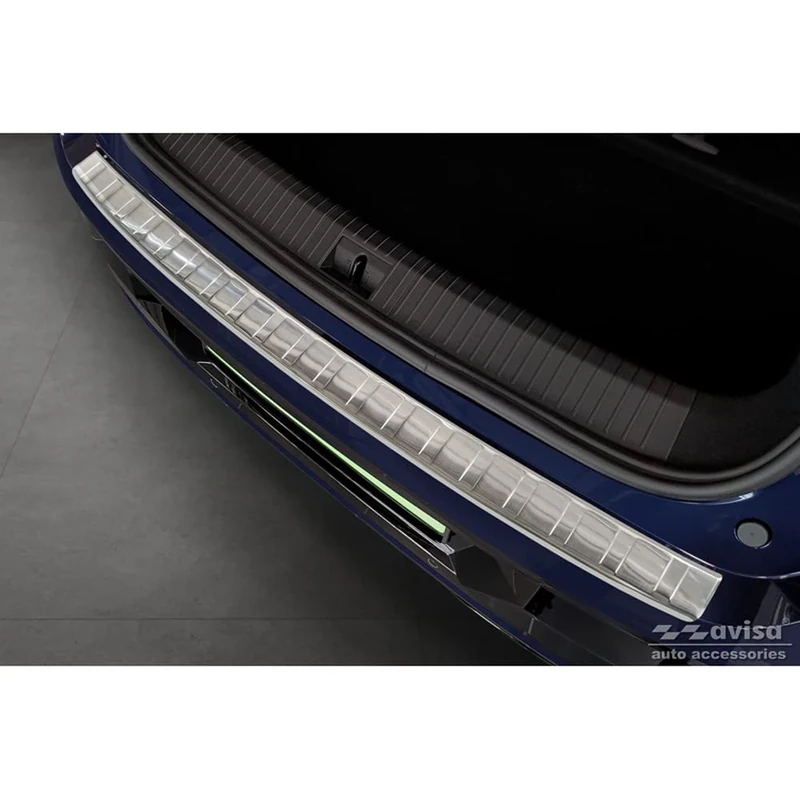 Avisa Stainless Steel Rear bumper protector compatible with Renault Megane E-Tech 2022- 'Ribs'
