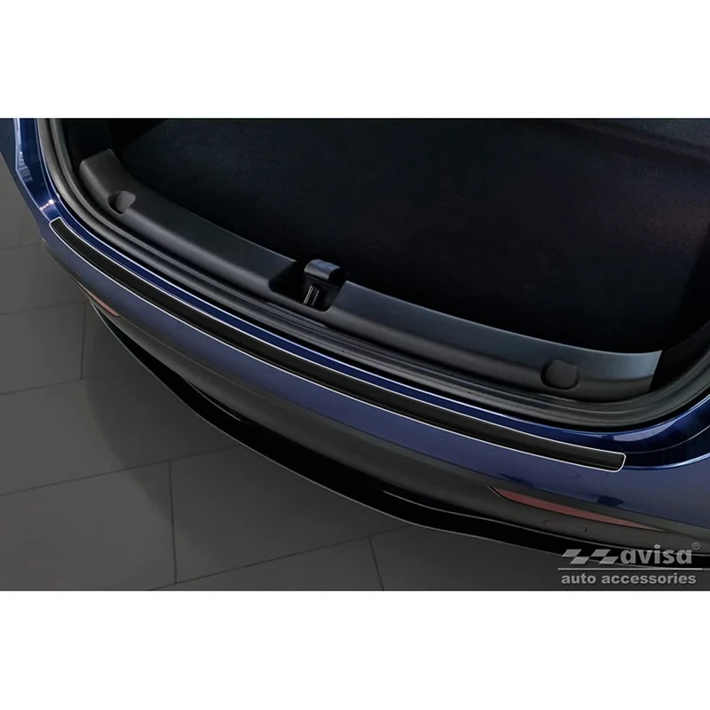 Avisa Matt Black Stainless Steel Rear bumper protector compatible with Tesla Model Y 2020-