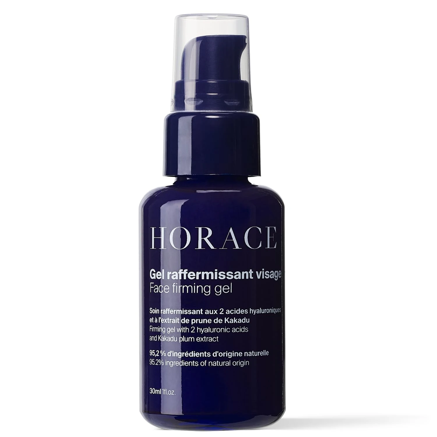 HORACE Face Firming Gel for Men – Lightweight Anti-Aging Gel Reduces Fine Lines & Wrinkles – 95% Organic & Natural Ingredients – No Silicones or Mineral Oils – For All Skin Types – Amber Scent – 30 ml