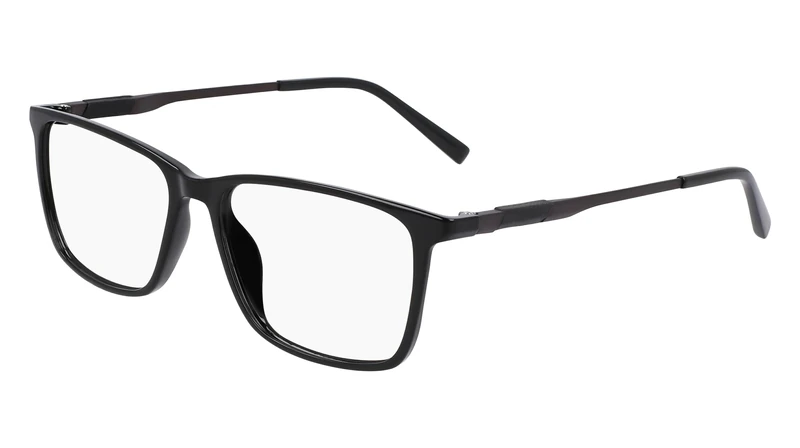 Flexon EP8019 001 Shiny Black Eyewear Man Iniettato, Square, 54