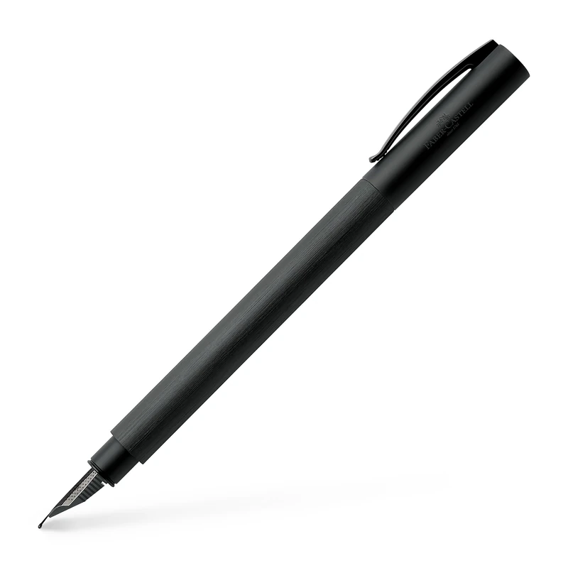 Faber-Castell 147151 - Ambition Fountain Pen - All Black - Stroke F