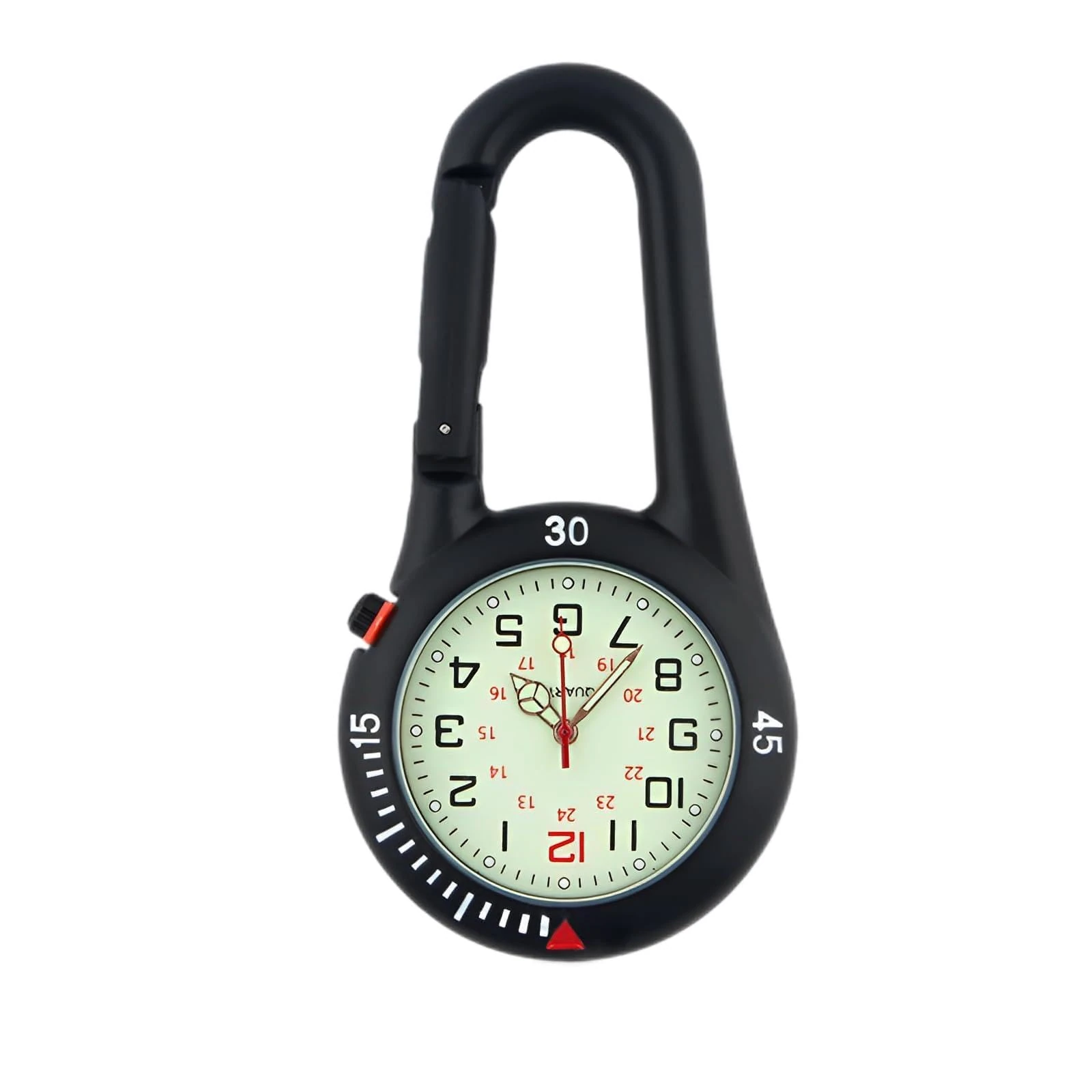 Fob Watches for Nurses, Luminous Nurses Fob Watch Women's Pocket& Fob Watches, Digital Fob Watch Paramedic Accessories Nurse Watch, Portable Carabiner Watch Carabiner Watch for Outdoor Workers Nurse