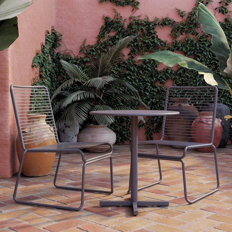 DHP Furniture Nyla Bistro Set, Charcoal