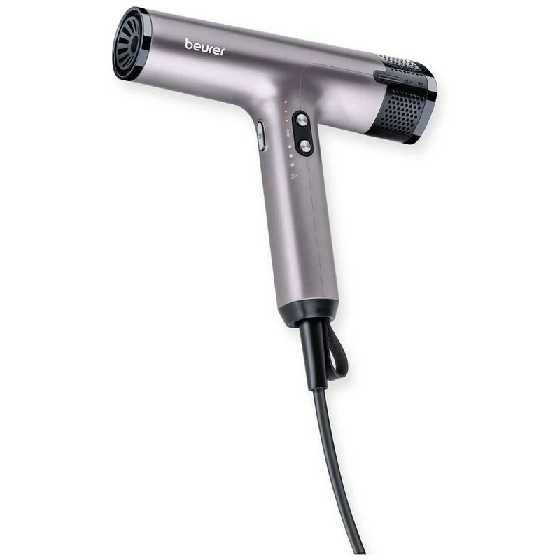 Beurer HC 100 Hair Dryer Excellence, Hair Dryer with Digital Motor, Extremely Powerful and Ultra Light Weight, 4 Temperature & Blow Settings for Fast and Gentle Drying, Styling Nozzle & Diffuser