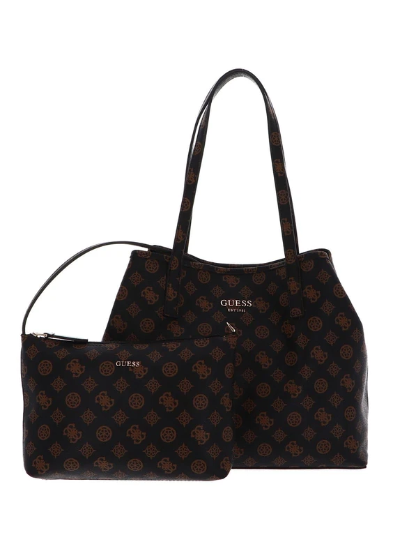 GUESS Women Vikky Tote Bag, Brown, One Size
