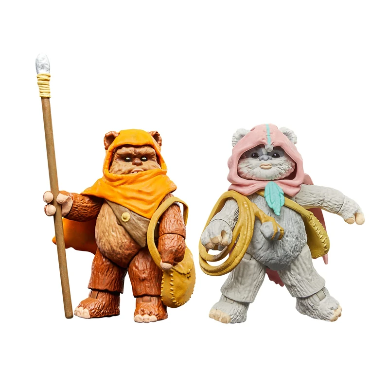 Star Wars The Vintage Collection Wicket W. Warrick & Kneesaa, Ewoks Collectible 3.75” Action Figures 2-Pack