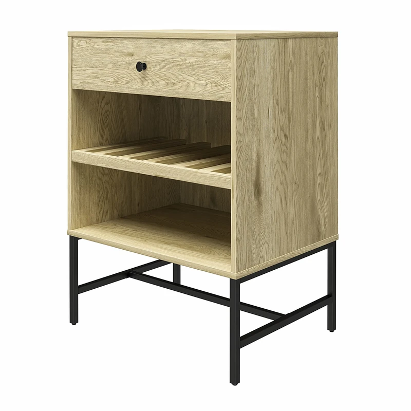 DHP Furniture Tamlin Beverage Cabinet Linseed Oak Look