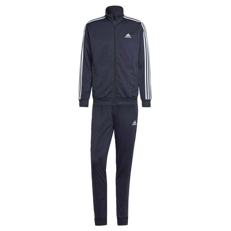 adidas Men Basic 3-Stripes Tricot Tracksuit, L Tall, 3 inch