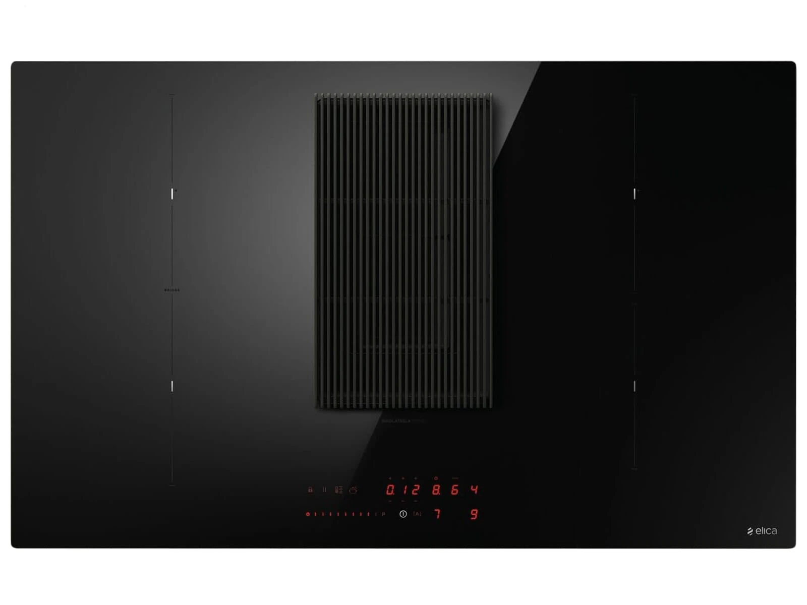 Elica NT-PRIME-S-RC 83cm Venting Induction Hob - Black - For Recirculation Ventilation, Large