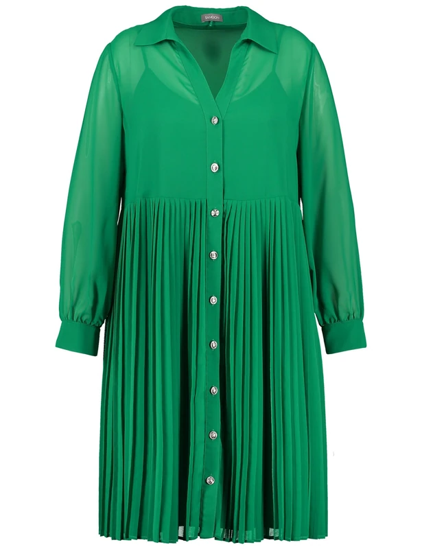 Samoon Women's 380206-21217 Dress, Montana Green, 28 UK