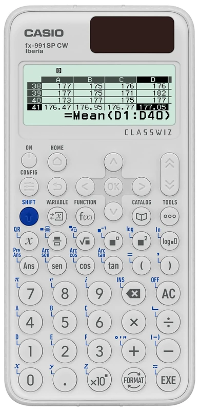 Casio FX-991SP CW – Scientific Calculator, Recommended for Spanish and Portuguese Curriculum, 5 Languages, More than 560 Functions, Solar, White