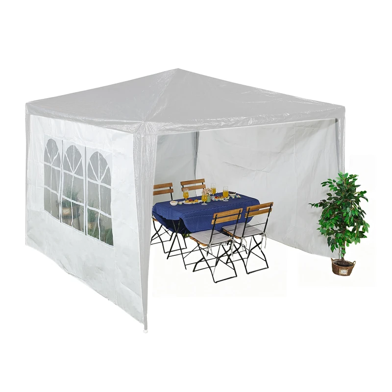 Relaxdays Gazebo Side Panels 3x Set - White 3x3m Waterproof