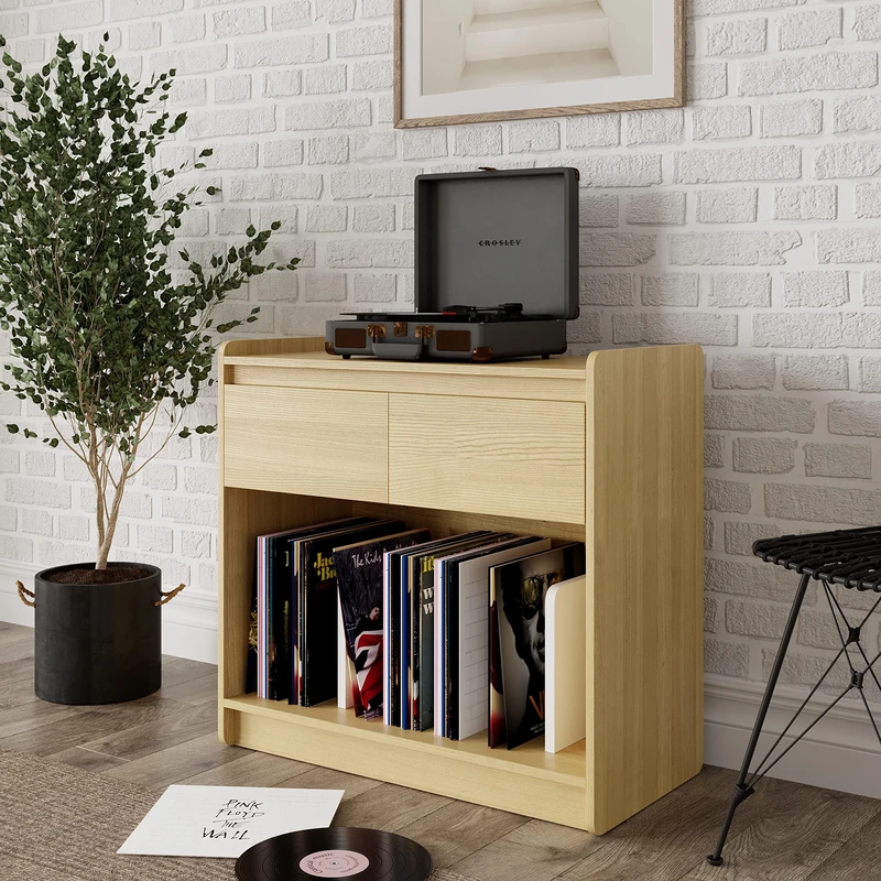 Alphason Oslo Plus Turntable Stand LIGHT OAK