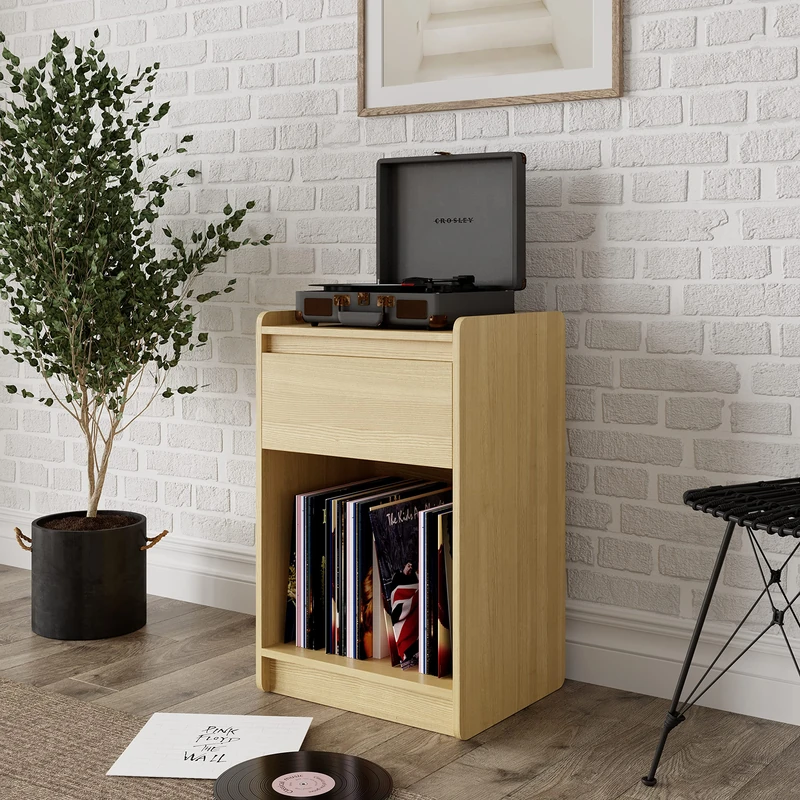 Alphason Oslo Turntable Stand LIGHT OAK