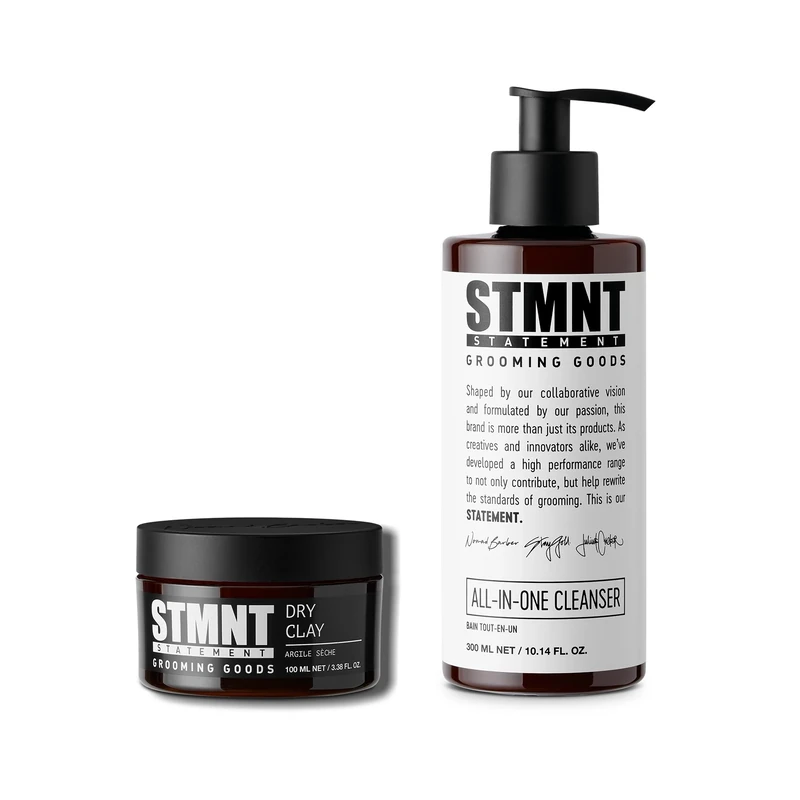 STMNT Grooming Goods All-In-One Daily Cleanser 300ml + Dry Clay 100ml