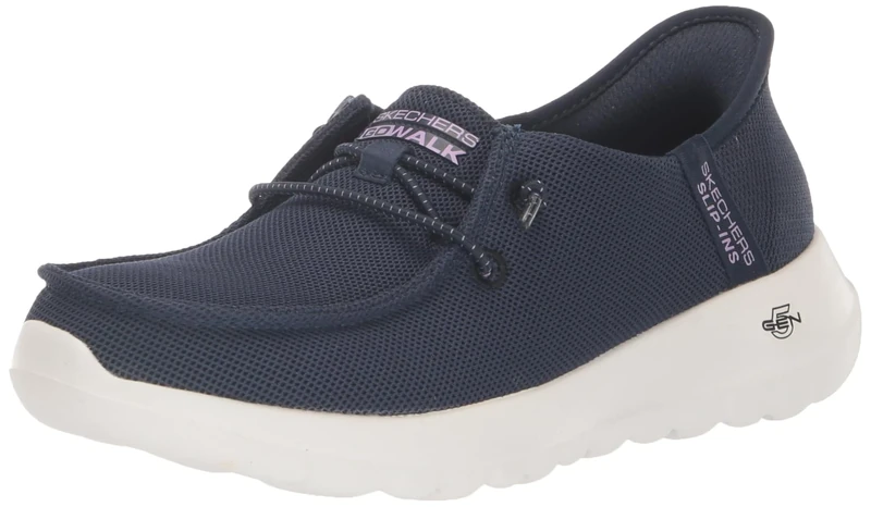 Skechers Women's Go Walk Joy Idalis Hands Free Slip-ins Sneaker, Navy/Lavender, 3 UK