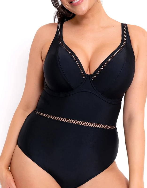 Curvy Kate First Class Plunge Swimsuit Black 32E