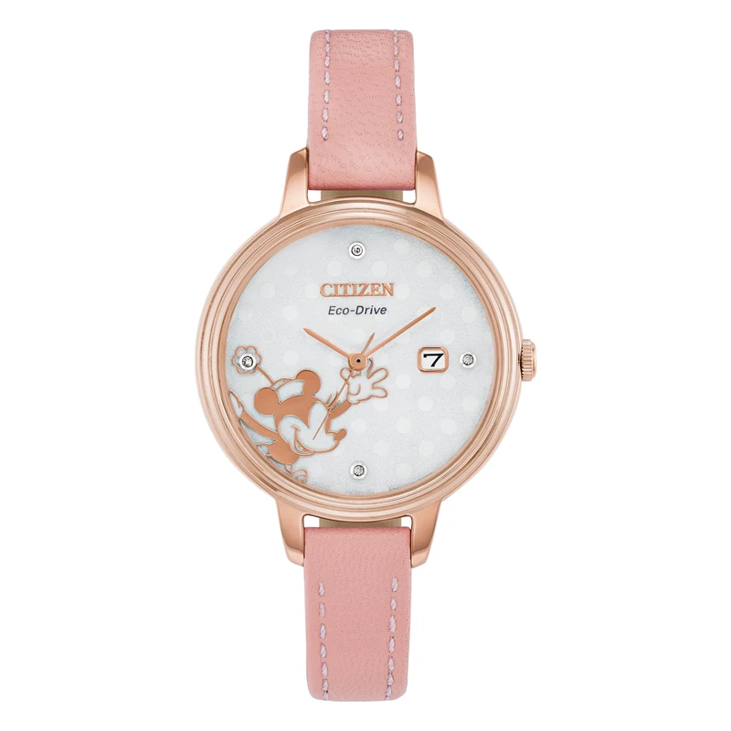 Citizen X Disney Women's Analog Eco-Drive Watch with Leather Strap EW2448-01W - Image 1
