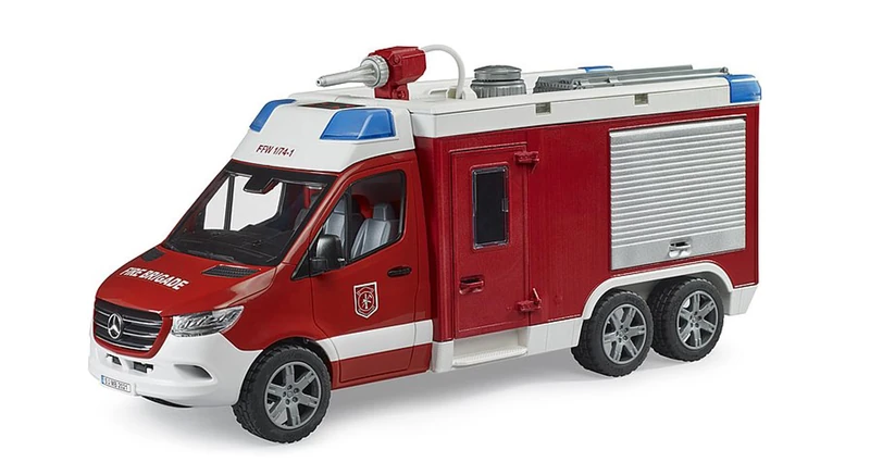 Bruder MB Sprinter Fire Truck with Light and Sound Module – 1:16 Fire Engine Toy Vehicle for Children 4+ - Image 1