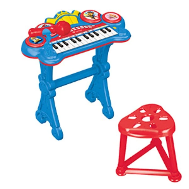 Lexibook, Paw Patrol, Electronic keyboard with seat, microphone, MP3 player, sound effects, demo tunes, Blue/red, K707PA