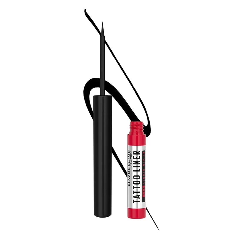 Maybelline New York Tattoo Liquid Matte Eye Liner, Long Lasting Smudge Proof Eyeliner, Waterproof Eyeliner 48H Dip In, Black, 2.1g