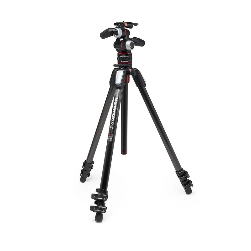 Manfrotto 3-Section Tripod Kit With 3-Way Head in Aluminium - Professional Photography Accessories With MOVE Quick Release System