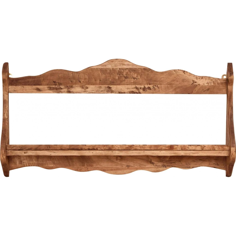Biscottini Wall shelf wood 84x11x43.5 cm | Wall kitchen shelf natural finish | Wall shelf Made in Italy
