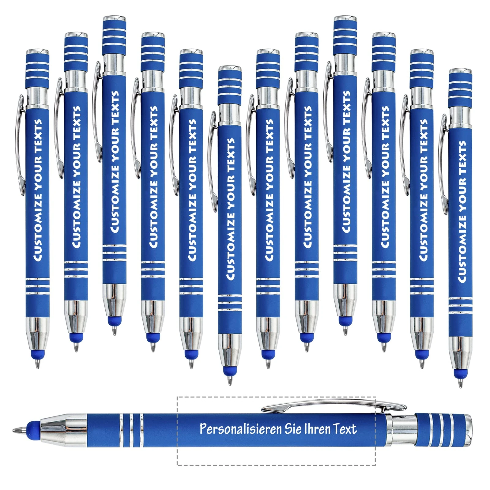 Angry Egg Boy Personalized Ballpoint/Touch Screen Pens, 500 Pc Engraved Name Text, Promotional Advertising Pen, Best Pen for Christmas, Graduation, Blessings, Office, Business Gift