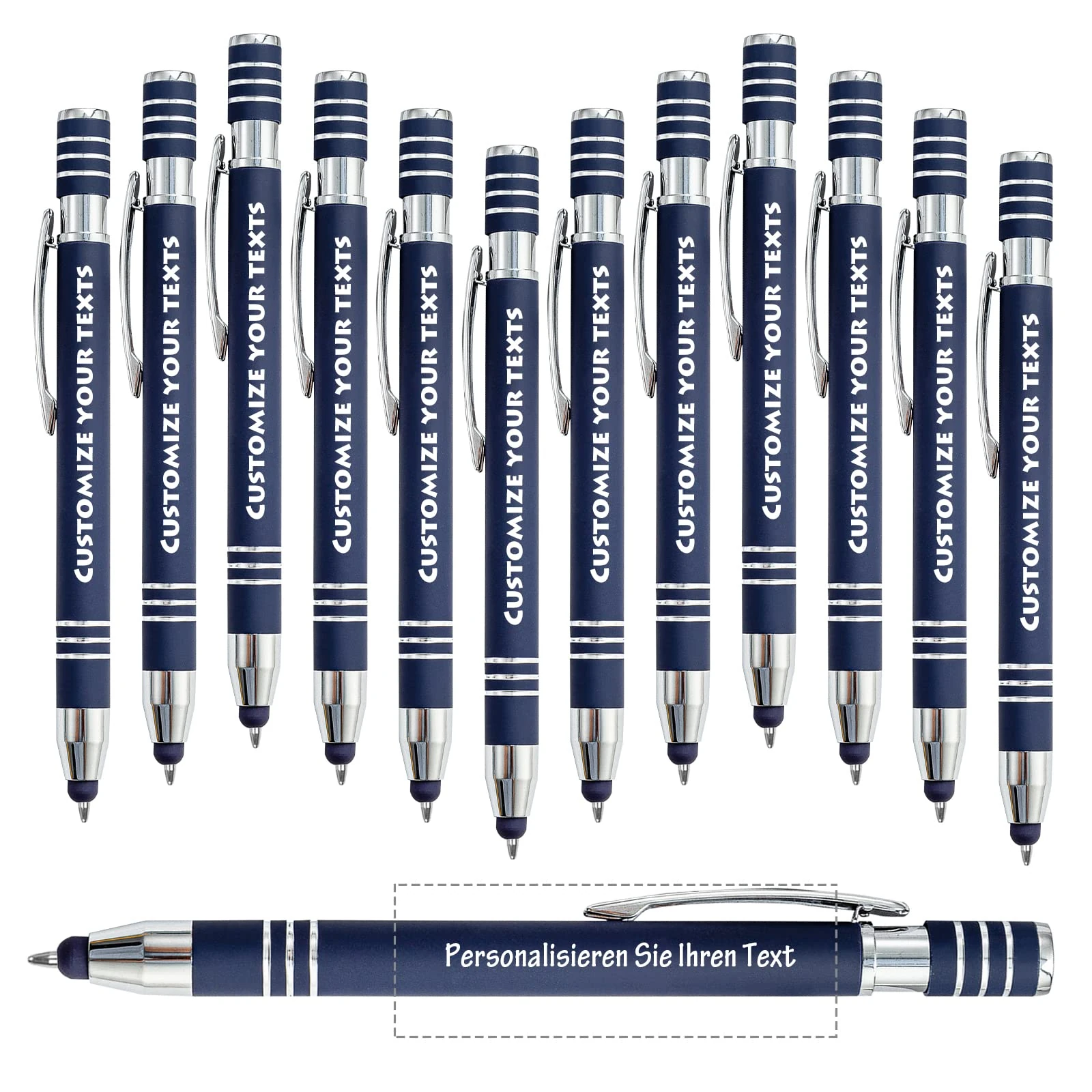 Angry Egg Boy Personalized Ball Pen/Touch Screen Pens, Custom Signature Pen Fashion Color Gradient Touch Screen Pen Gift Pens for Business/Team/School, Choose up to 500 Pcs