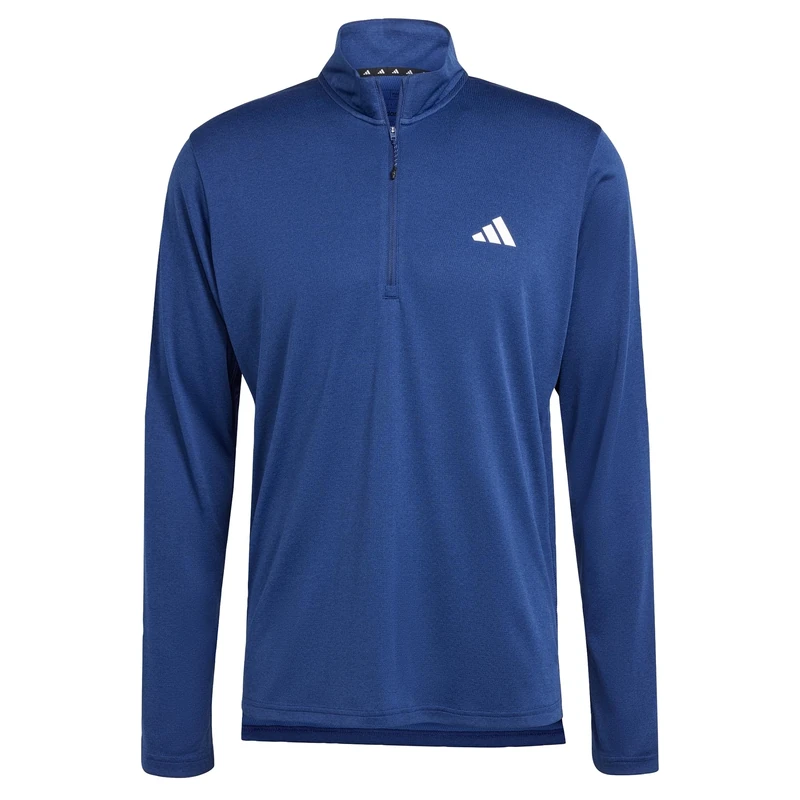 adidas Men's Train Essentials Training 1/4-Zip Long Sleeve Tee, dark blue, XL