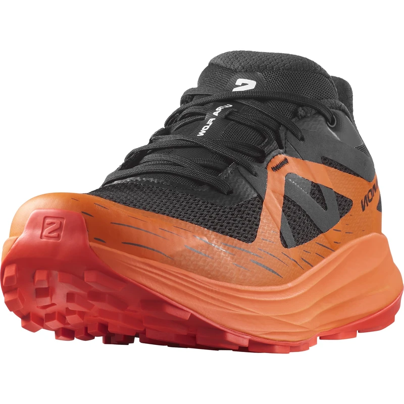 SALOMON Mens Ultra Flow Gore Tex Hiking Shoe, Black Dragon Fire Cherry Tomato, 10 UK - Image 1