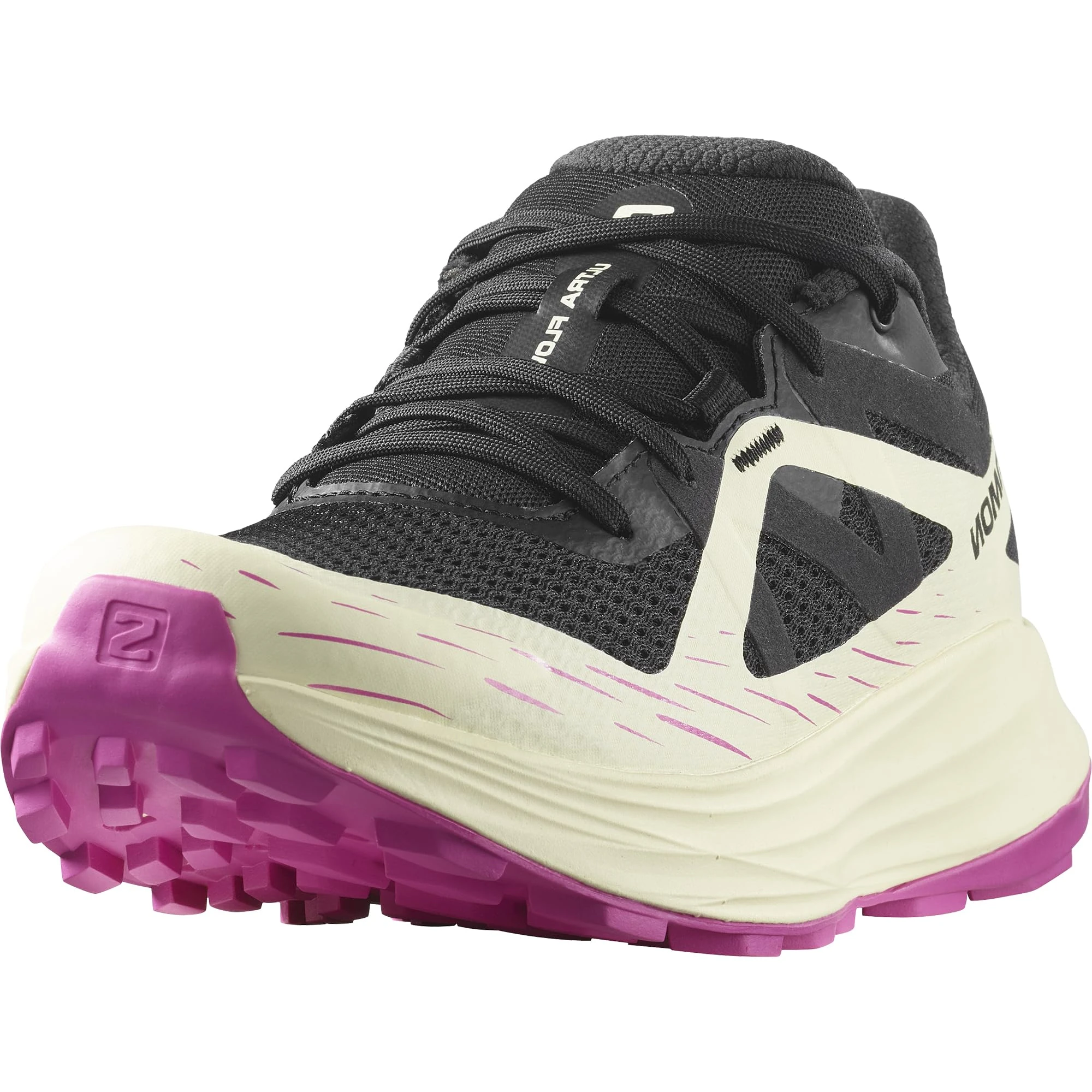 Salomon Ultra Flow Women's Trail Running Shoes, Instant Comfort, Road to Trail Cushioning, and Mixed Terrain Ready, Black, 8.5