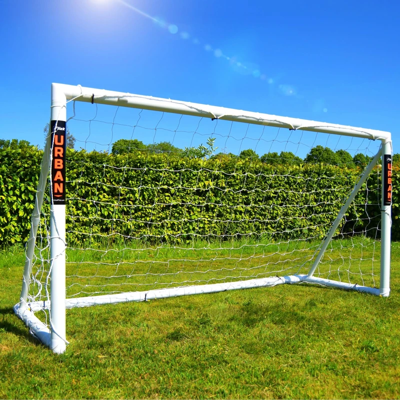 Amazon Exclusive Football Flick 8ft x 4ft Training Goal - The Best uPVC Football Goal for Gardens - All Weather Protection - Integrated Locking System For Easy Assembly